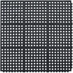 Black 36 in. x 36 in. Rubber Anti-Fatigue Comfort Mat by TrafficMaster