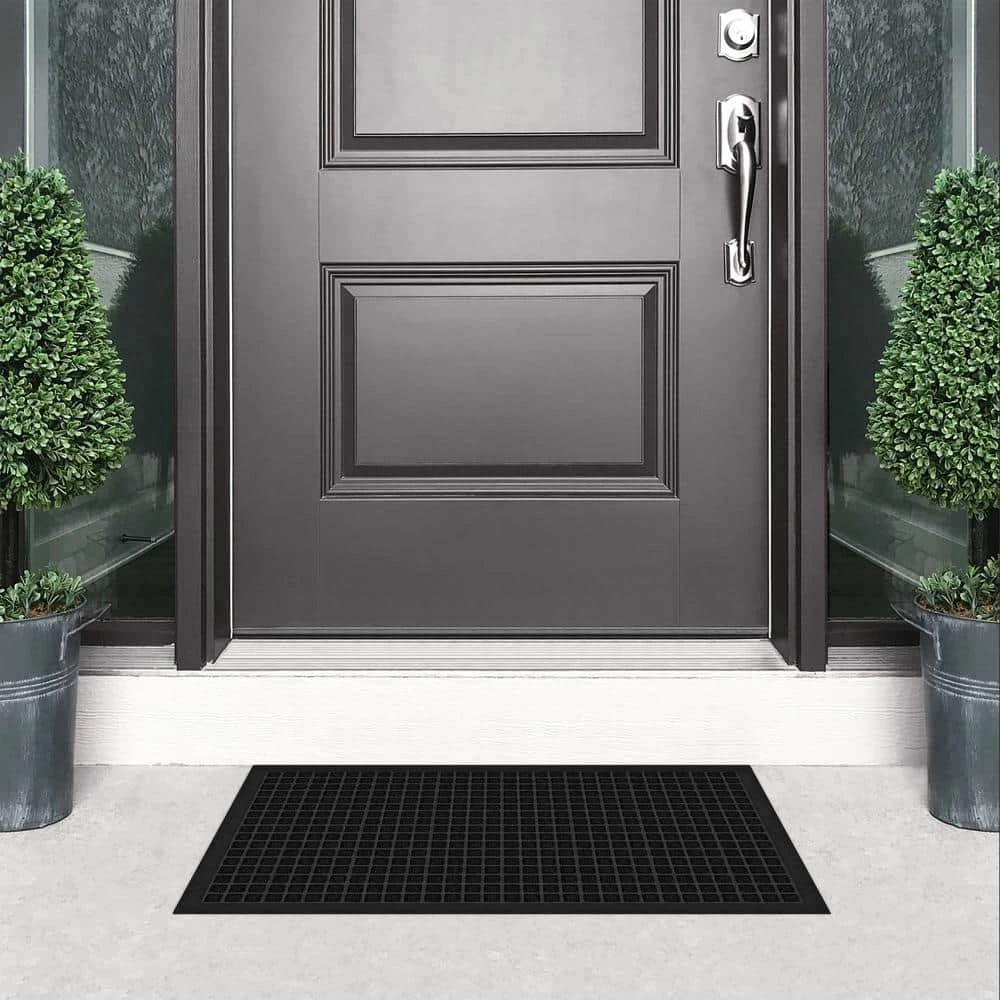 Embossed Black 18 in. x 30 in. Door Mat by TrafficMaster - Image 2