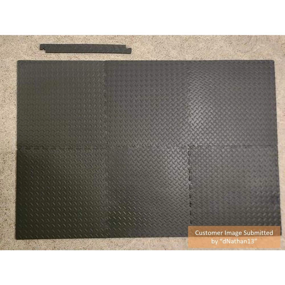 Black 24 in. W x 24 in. L x 0.47 in. Foam Interlocking Gym Floor Tiles (6 Tiles/Pack) (24 sq. ft.) by TrafficMaster - Image 10