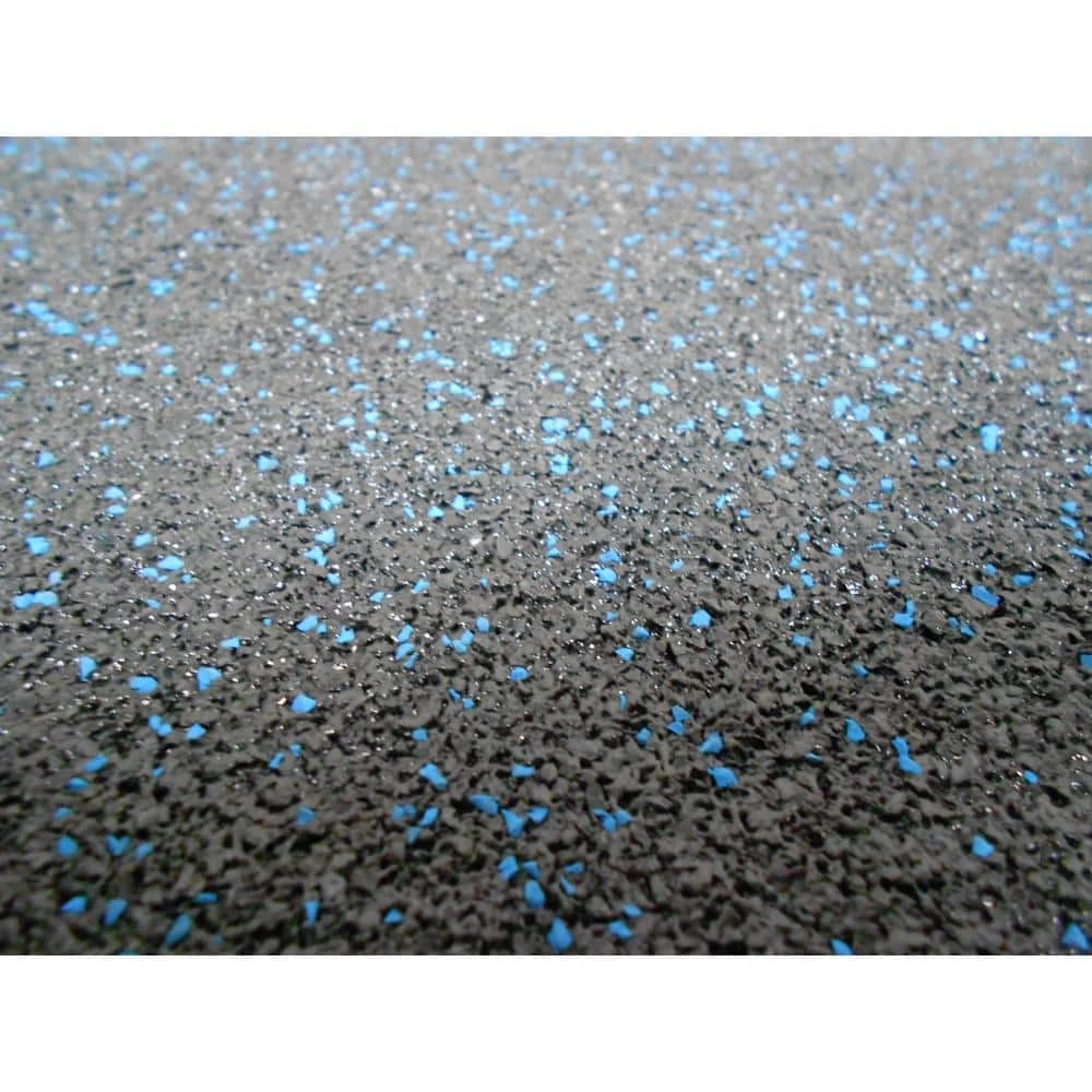 Black with Blue Flecks 18 in. x 18 in. x 0.3 in. Rubber Gym Floor Tiles (6 Tiles/Pack) (14.32 sq. ft.) by TrafficMaster - Image 3
