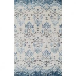 Provincial 11 Blue 3 ft. 3 in. x 5 ft. 3 in. French Damask Area Rug by Addison Rugs