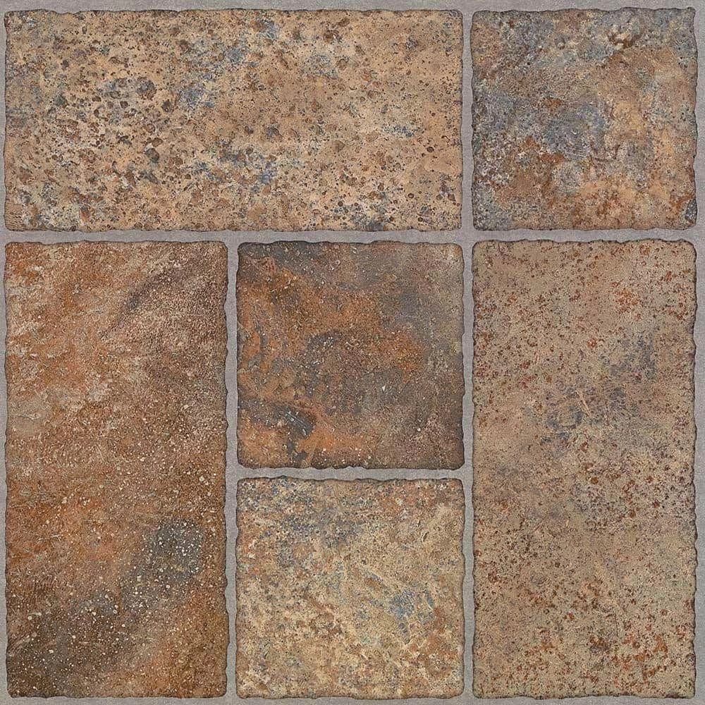 Bodden Bay 12 in. x 12 in. Terra Cotta Peel and Stick Vinyl Tile (30 sq. ft. / case) by TrafficMaster
