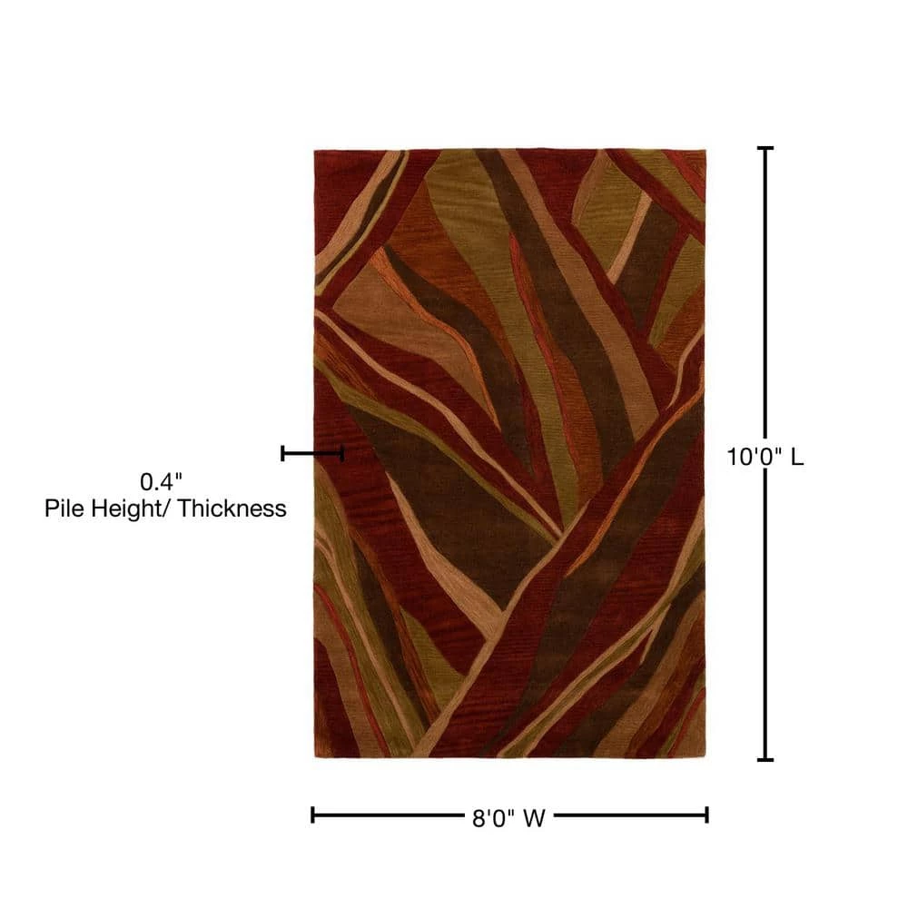 Ascot 16 Abstract Stripe Canyon 8 ft. x 10 ft. Area Rug by Addison Rugs - Image 6