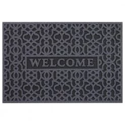 Geo Welcome Charcoal 24 in. x 36 in. Door Mat by TrafficMaster