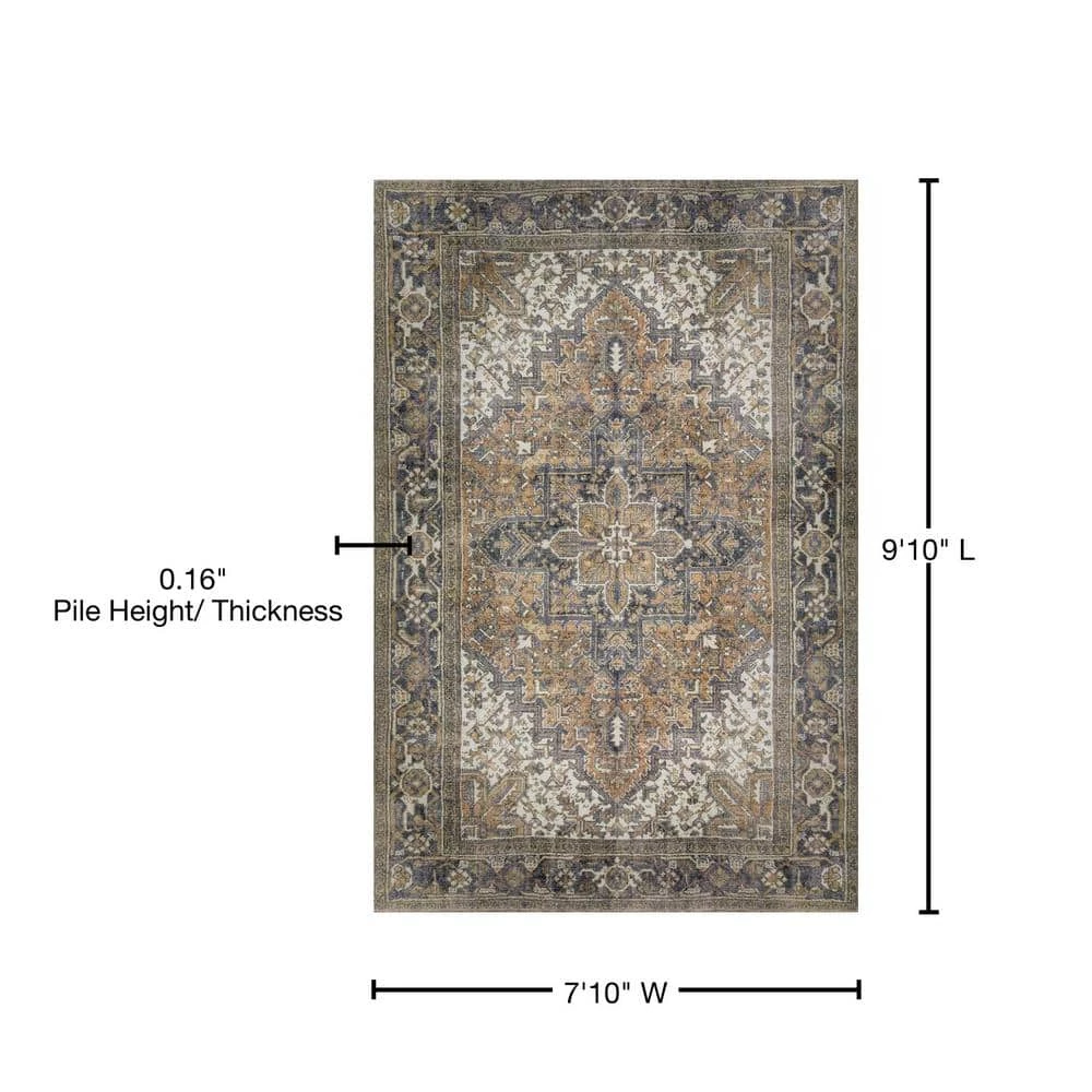 Athena 3 Chocolate 7 ft. 10 in. x 9 ft. 10 in. Area Rug by Addison Rugs - Image 5