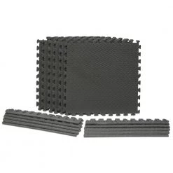 Dark Gray 24 in. x 24 in. x 0.47 in. Foam Interlocking Gym Floor Tiles (6 Tiles/Pack) (24 sq. ft.) by TrafficMaster