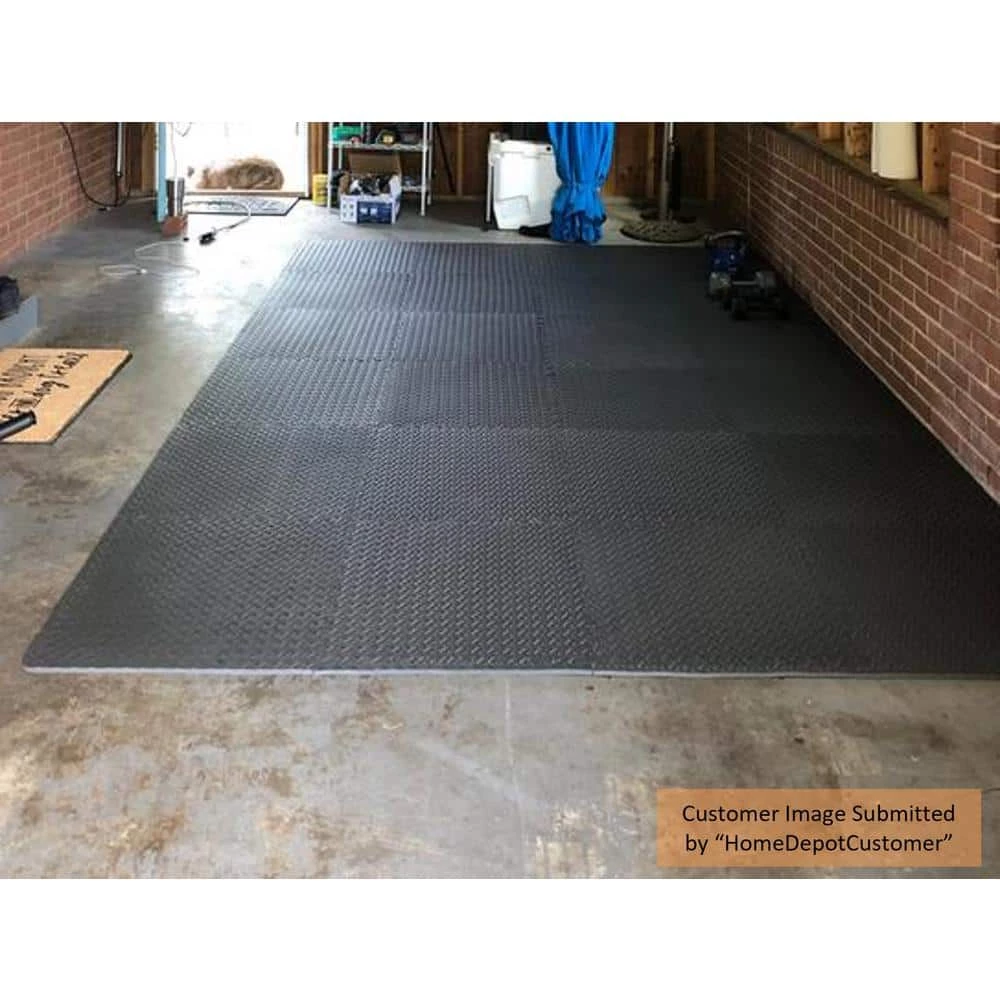 Dark Gray 24 in. x 24 in. x 0.47 in. Foam Interlocking Gym Floor Tiles (6 Tiles/Pack) (24 sq. ft.) by TrafficMaster - Image 7