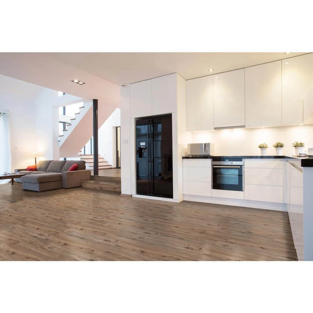 Edwards Oak-3/4 in. Thick x 2-3/4 in. Wide x 94 in. Length Luxury Vinyl Flush Stair Nose Molding by TrafficMaster - Image 2