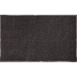 Tri-Rib Charcoal 24 in. x 36 in. Vinyl Door Mat by TrafficMaster