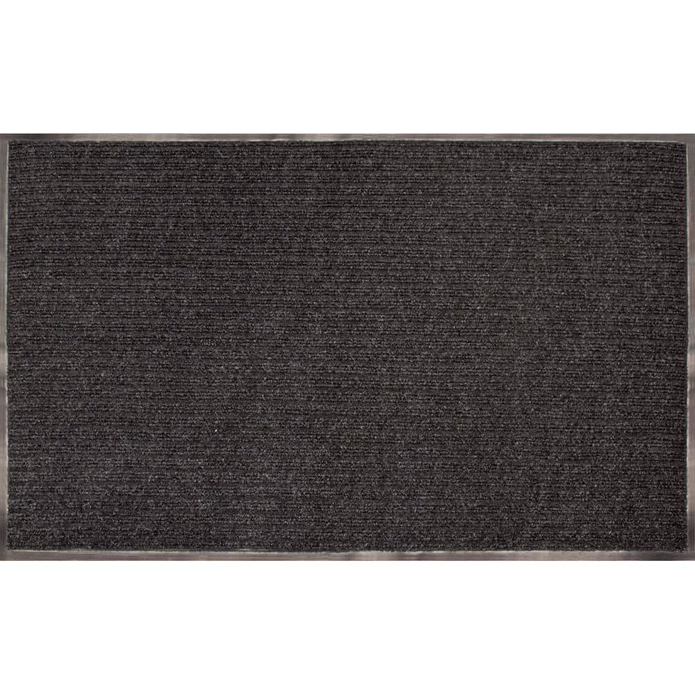 Tri-Rib Charcoal 24 in. x 36 in. Vinyl Door Mat by TrafficMaster