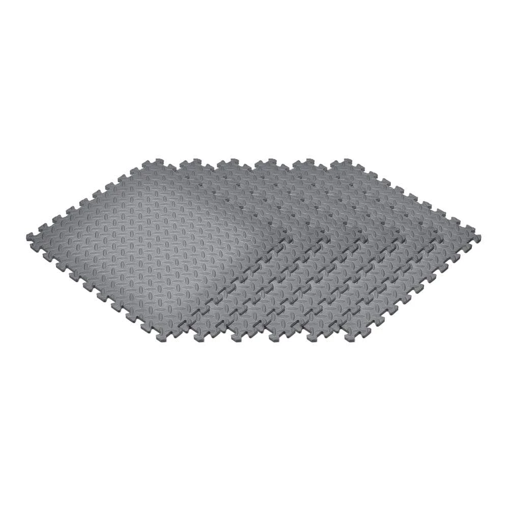 Gray 24 in. W x 24 in. L x 0.47 in. T Foam Interlocking Gym Floor Tiles (6 Tiles/Pack) (24 sq. ft.) by TrafficMaster - Image 3
