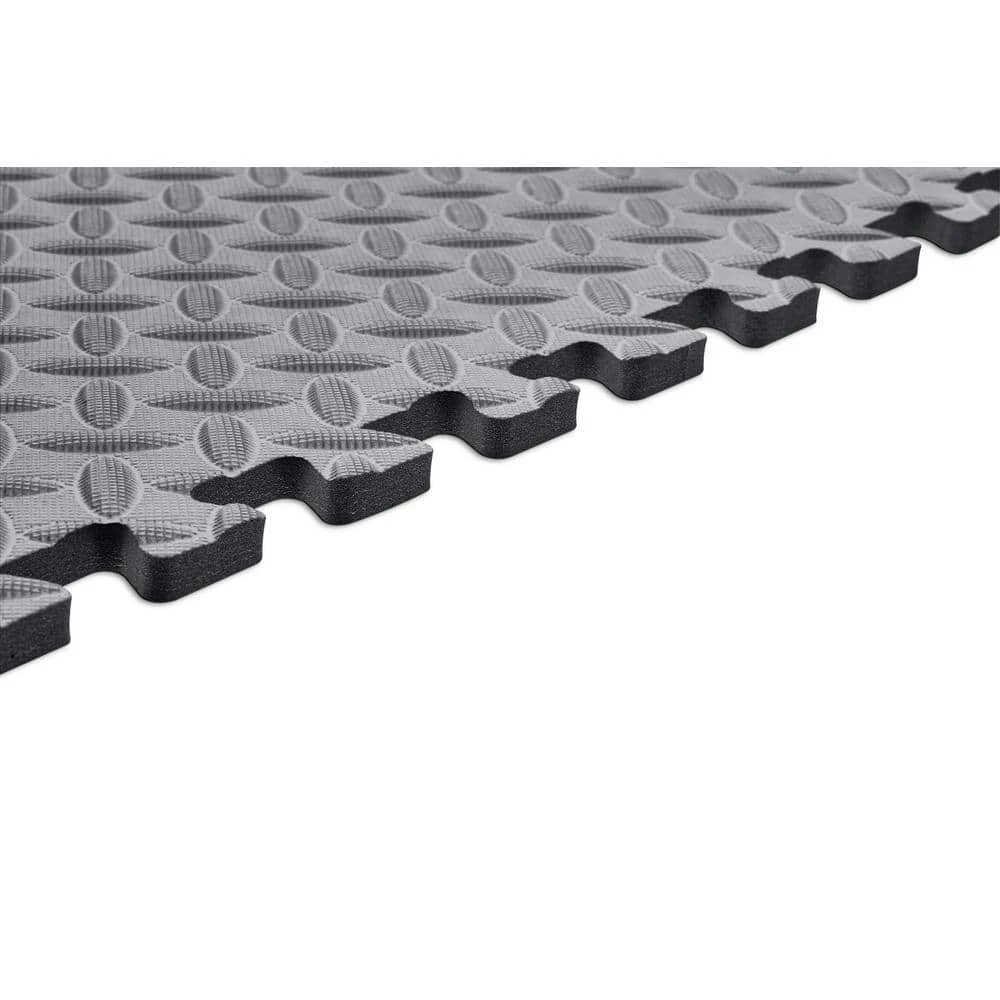 Gray 24 in. W x 24 in. L x 0.47 in. T Foam Interlocking Gym Floor Tiles (6 Tiles/Pack) (24 sq. ft.) by TrafficMaster - Image 4