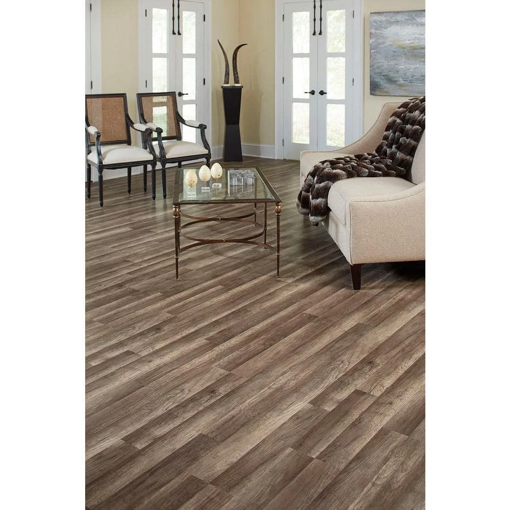 Grey Oak 7 mm T x 8.03 in. W Laminate Wood Flooring (23.91 sq.ft/Case) by TrafficMaster - Image 7