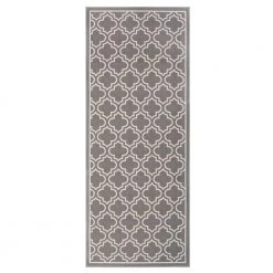 Trellis Grey 2 ft. x 4 ft. Trellis Polyester Accent Rug by TrafficMaster