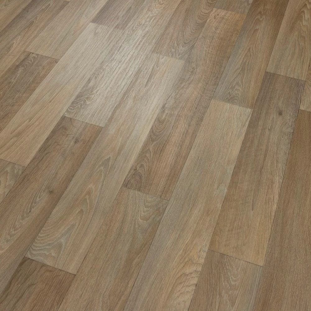 Greyed Oak Wood Residential Vinyl Sheet Flooring 12 ft. Wide x Cut to Length by TrafficMaster - Image 9