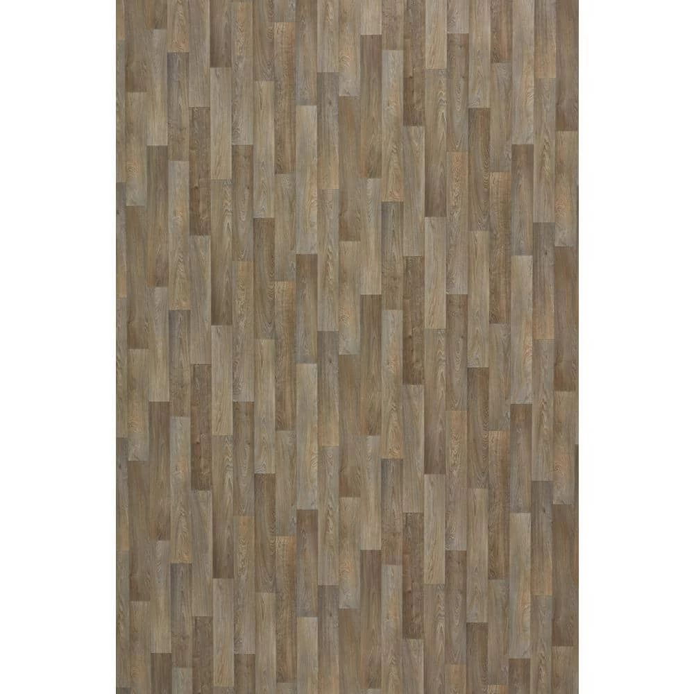Greyed Oak Wood Residential Vinyl Sheet Flooring 12 ft. Wide x Cut to Length by TrafficMaster - Image 8