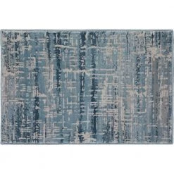 Apollo 5 Indigo 1 ft. 6 in. x 2 ft. 5 in. Distressed Crosshatch Indoor Area Rug by Addison Rugs