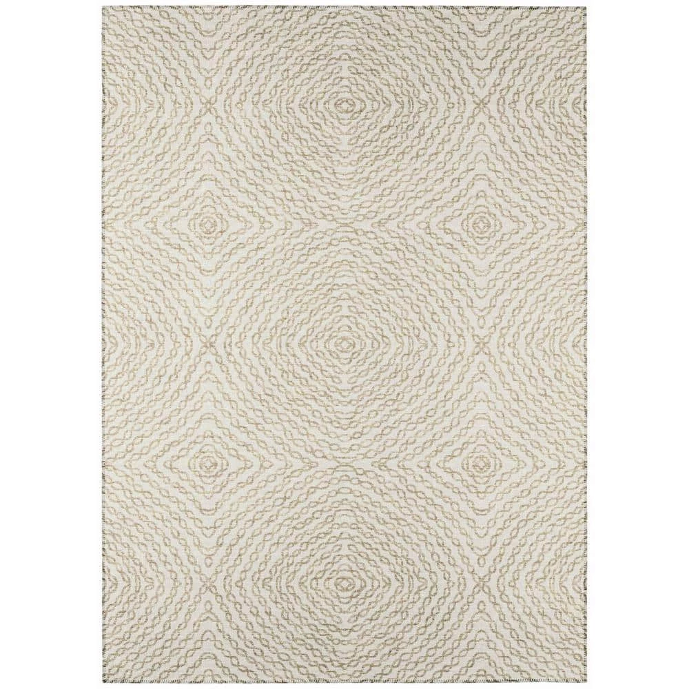 Evolve Ivory 9 ft. x 12 ft. Geometric Area Rug by Addison Rugs