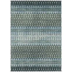 Evolve Mineral Blue 8 ft. x 10 ft. Ikat Area Rug by Addison Rugs