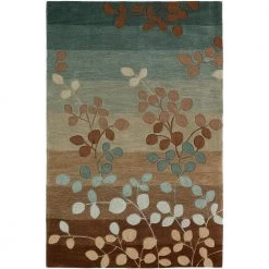 Ascot 1 Striped Floral Mocha 8 ft. x 10 ft. Area Rug by Addison Rugs