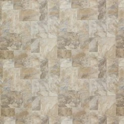 Modular Natural Slate Stone Residential Vinyl Sheet Flooring 12ft. Wide x Cut to Length by TrafficMaster