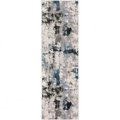 Apollo Grey 2 ft.3 in. x 7 ft.5 in. Abstract Polypropylene Runner Rug by Addison Rugs