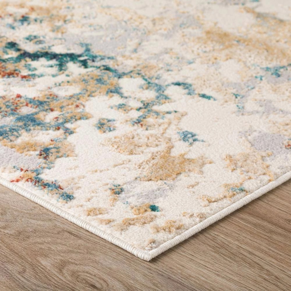 Gentry 26 Multi 9 Ft. 4 In. x 13 Ft. 2 In. Abstract Watercolor Area Rug by Addison Rugs - Image 6