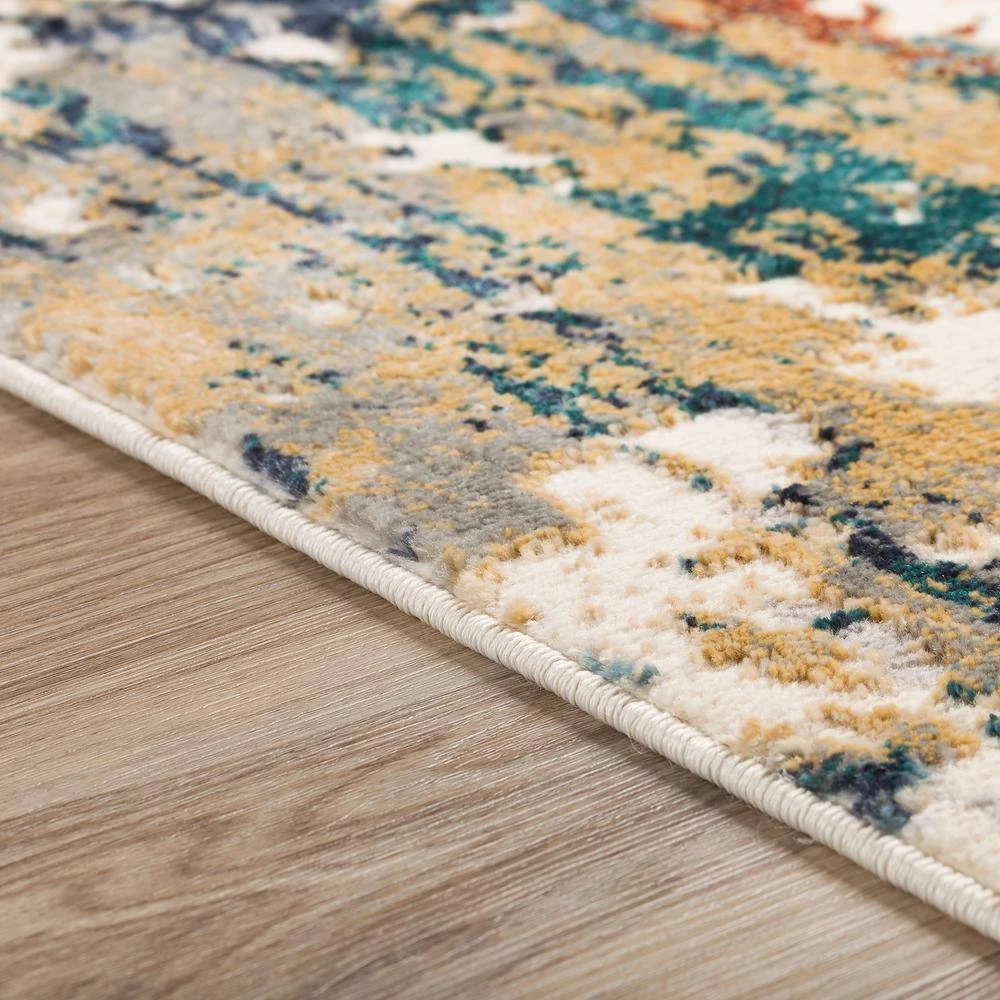 Gentry 26 Multi 9 Ft. 4 In. x 13 Ft. 2 In. Abstract Watercolor Area Rug by Addison Rugs - Image 2