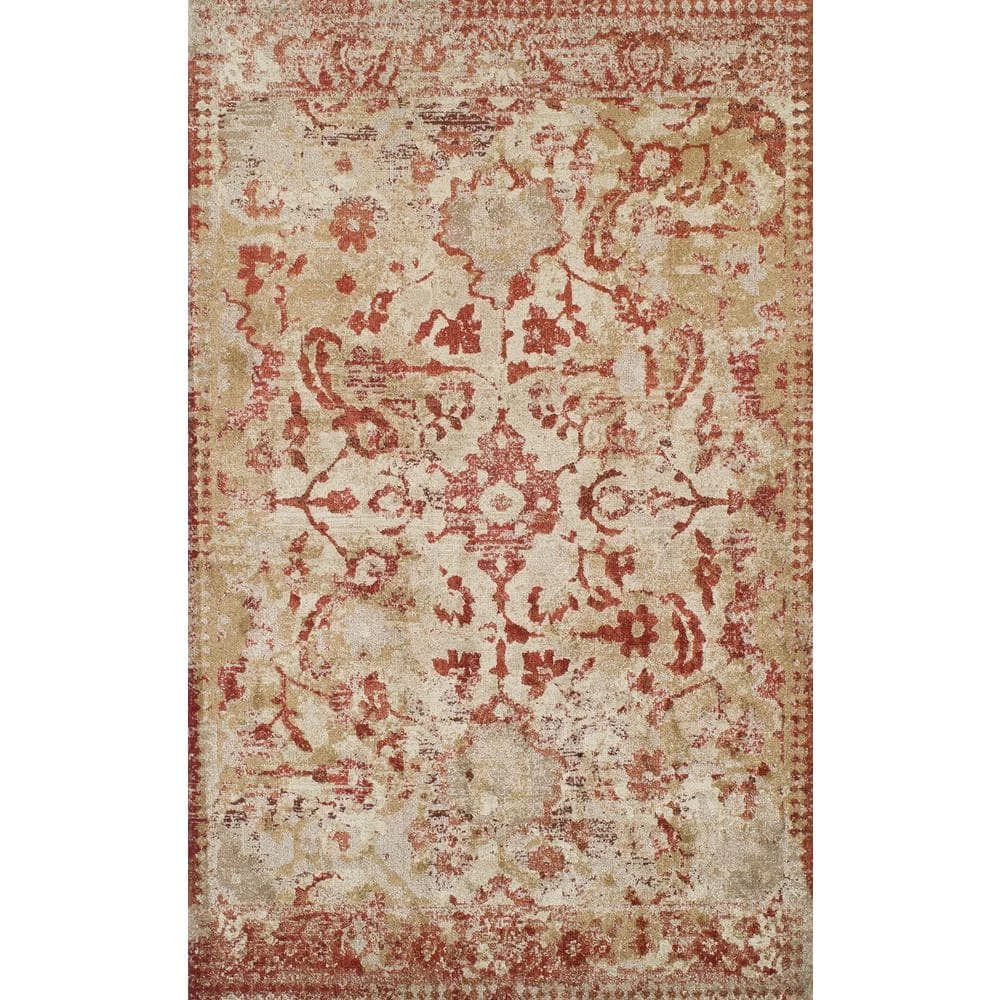 Provincial 4 Paprika 9 ft. 6 x 13 ft. 2 Distressed Persian Area Rug by Addison Rugs