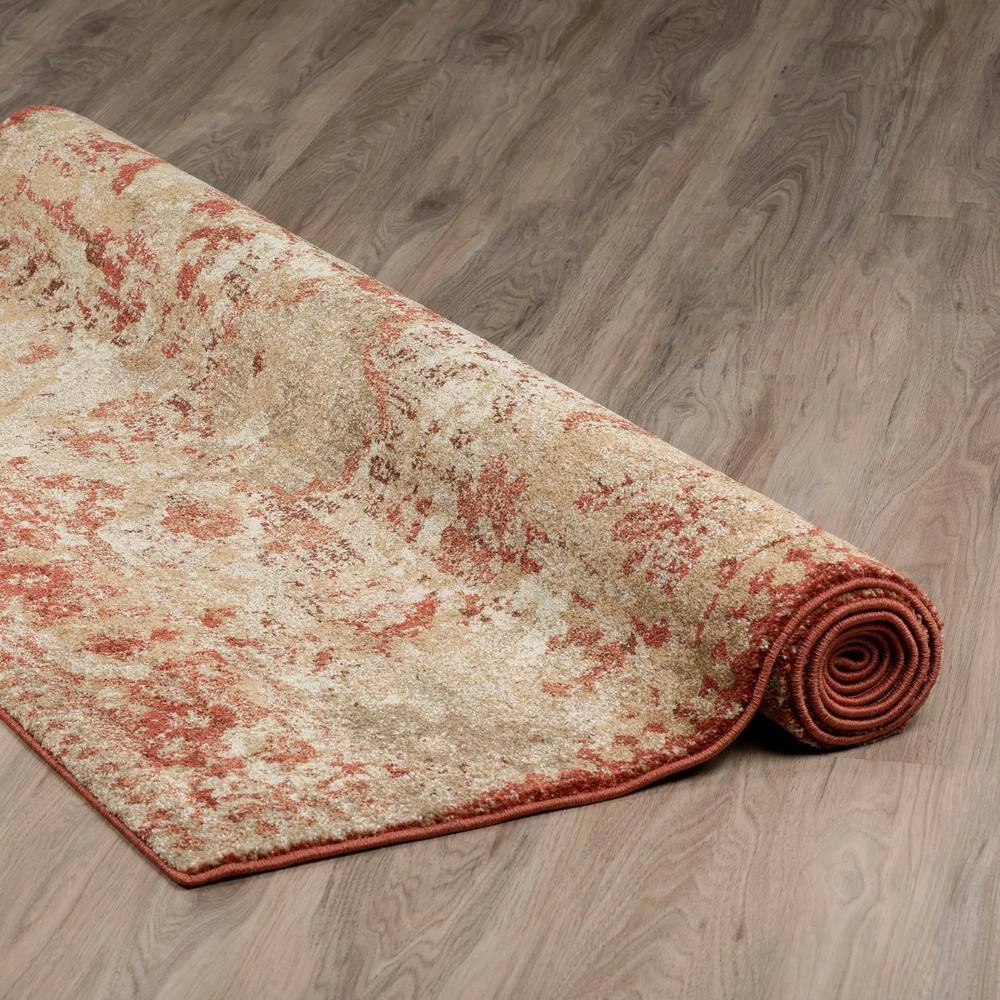 Provincial 4 Paprika 9 ft. 6 x 13 ft. 2 Distressed Persian Area Rug by Addison Rugs - Image 5