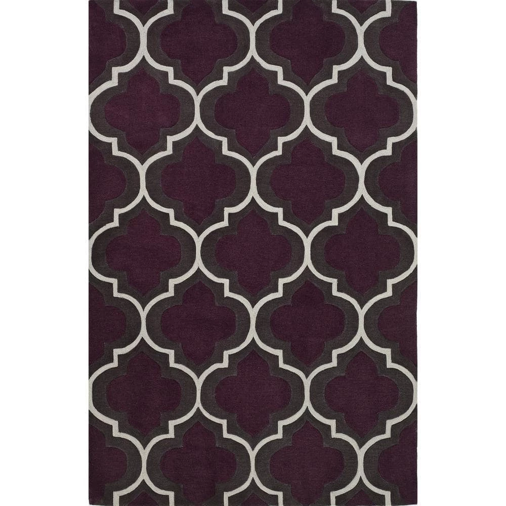 Tantamount 3 Morrocan Trellis Plum 9 ft. x 13 ft. Area Rug by Addison Rugs