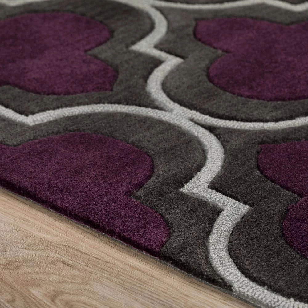 Tantamount 3 Morrocan Trellis Plum 9 ft. x 13 ft. Area Rug by Addison Rugs - Image 2