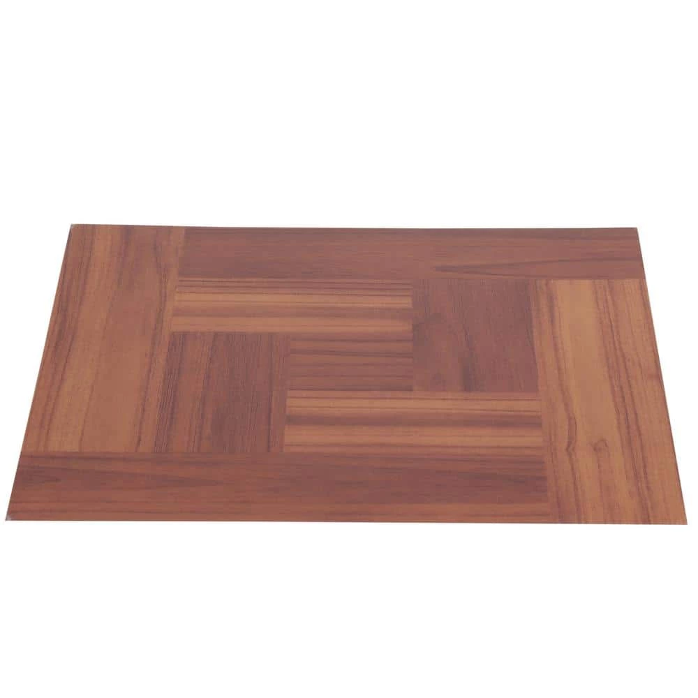 Red Oak Parquet 12 in. x 12 in. Peel and Stick Vinyl Tile Flooring (30 sq. ft. / case) by TrafficMaster - Image 6