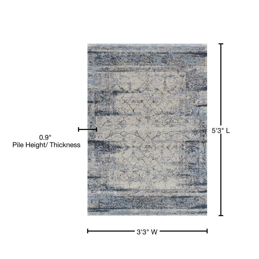 Benelli 5 Silver 3 ft. 3 in. x 5 ft. 3 in. Area Rug by Addison Rugs - Image 10