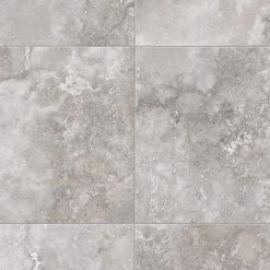 Travertine Grey Stone Residential Vinyl Sheet Flooring 12ft. Wide x Cut to Length by TrafficMaster